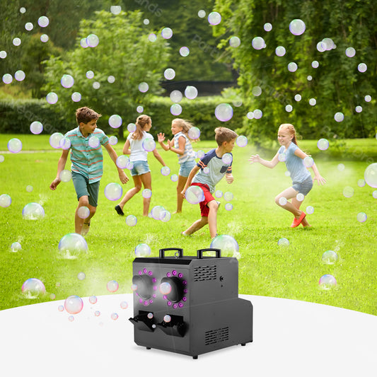 LED Waterproof Double - Head Bubble Smoke Machine for Wedding Children's Day