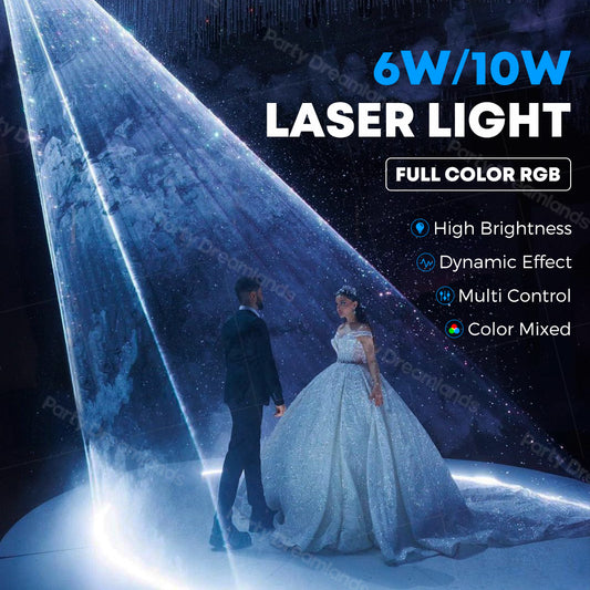 10W Full Color RGB Animation Laser Light, Disco Laser Light for Wedding