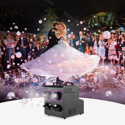 LED Waterproof Double - Head Bubble Smoke Machine for Wedding Children's Day