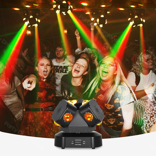 3 Head Beam Laser Strobe RGBW LED Moving Head Light for DJ Bar Club