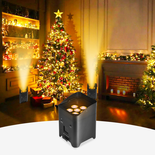 6x18W LED Wireless Battery Powered Par Light for Christmas