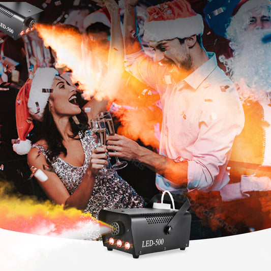 500W Smoke Machine with RGB 3 LED Light for Halloween Christmas House Party