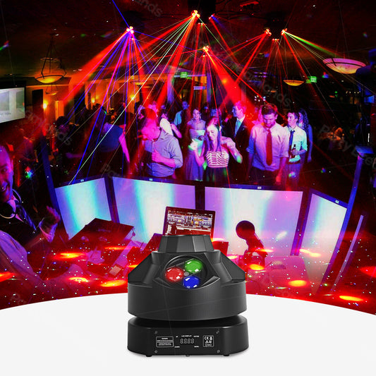 4-in-1 RGBW Laser Moving Head with DMX/Sound Control for DJ Disco Club
