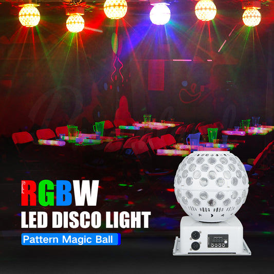Rotating LED Magic Ball RGBW Strobe Light for Disco Party Stage DJ