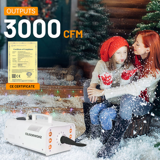 6×3W RGB LED Snow Machine For Christmas DIY House Party Indoor