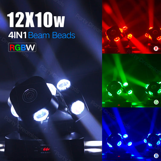 3 Head Beam Laser Strobe RGBW LED Moving Head Light for DJ Bar Club