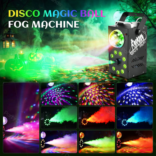 700W LED fog Smoke Machine with 9PCS RGB 3 in 1 LED Colorful Spray