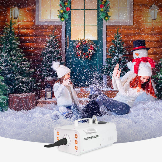 Dreamland 900W Sneeuwmachine 6 stuks * 3W RGB LED's Sneeuwmachine voor kerstversiering DIY Huisfeest Binnen