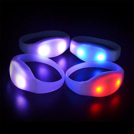 Dreamland 6*7cm 15 Color LED Bracelet Light Up Bracelet With ABS+Silica Gel Material For Dance Party Night Club