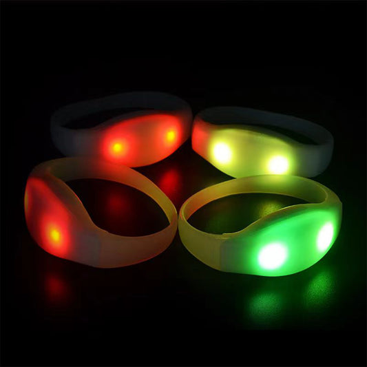 Dreamland 6*7cm 15 Color LED Bracelet Light Up Bracelet With ABS+Silica Gel Material For Dance Party Night Club