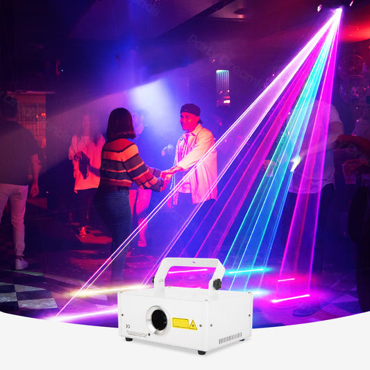 Projecteur de lumière laser 3D Dreamland, lumières laser rouges, vertes et jaunes avec contrôle DMX professionnel pour soirée dansante, club, salle de banquet, salle commerciale