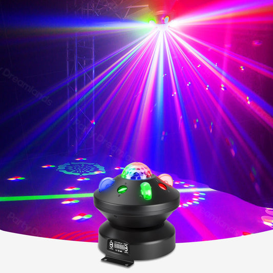 Moving Head DJ Laser Disco 3-in-1 LED Effect DMX Sound Activated Party Light