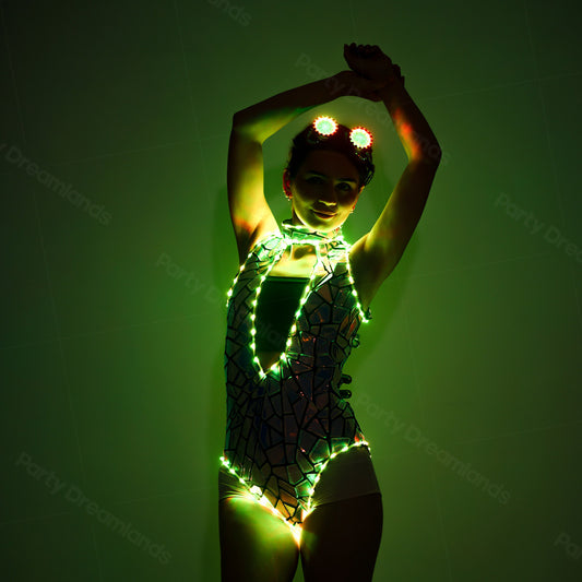 Sexy Women LED Costume Stage Dance Show Nightclub Bar Party Wear