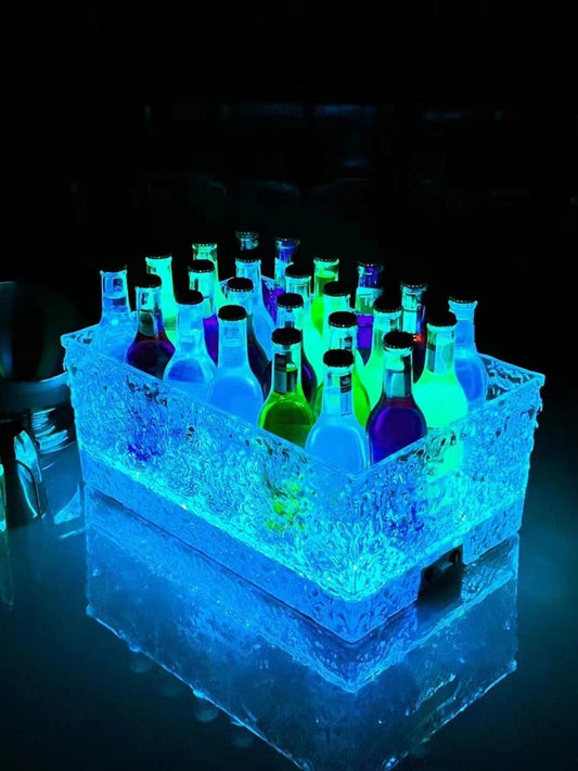 Dreamland Wine Bottle Holder Liquor Bottle Carrier With LED Multi-Colored Lights For Karaoke Bar Night Clubs House Party