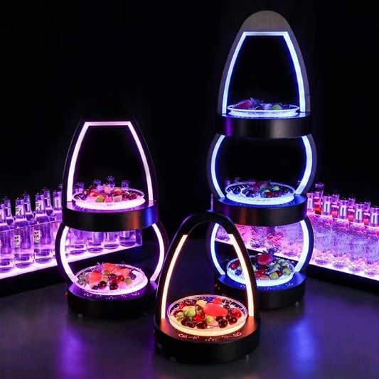 Dreamland Tiered Fruit Basket LED Modern Fruit Bowl For Club Karaoke Home Bar